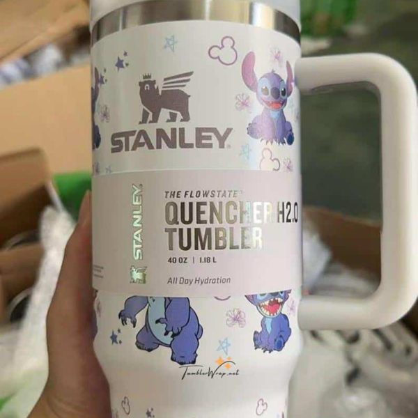 Stitch 40oz Engraved Tumbler | Cute Disney Coffee Cup Travel Mug