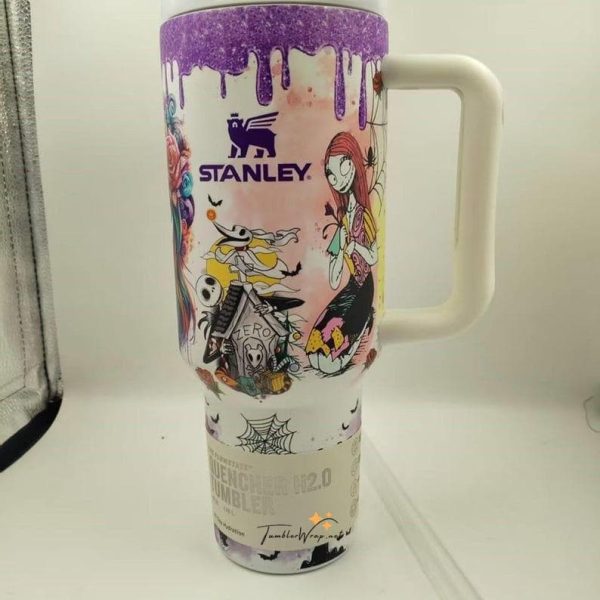 il_794xN.7179890127_e1io.jpg Nightmare Before Christmas 40oz Tumbler | Jack & Sally Halloween Cup