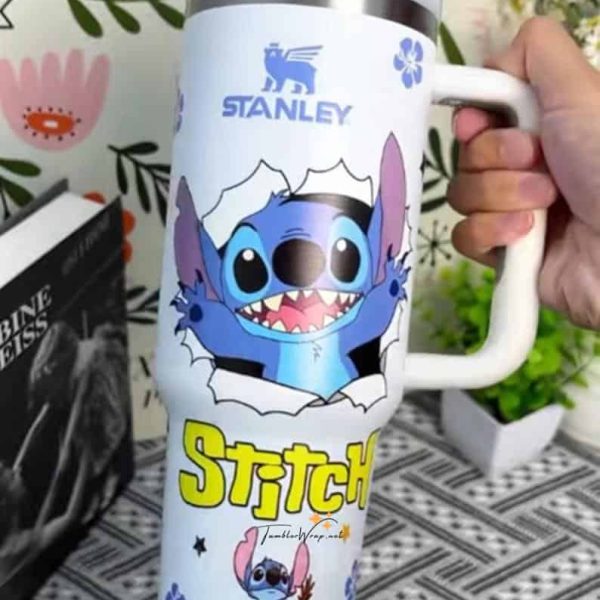 Stitch 40oz Engraved Tumbler | Cute Disney Coffee Cup Travel Mug