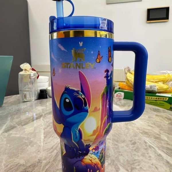 Stitch 40oz Engraved Tumbler | Cute Disney Coffee Cup Travel Mug