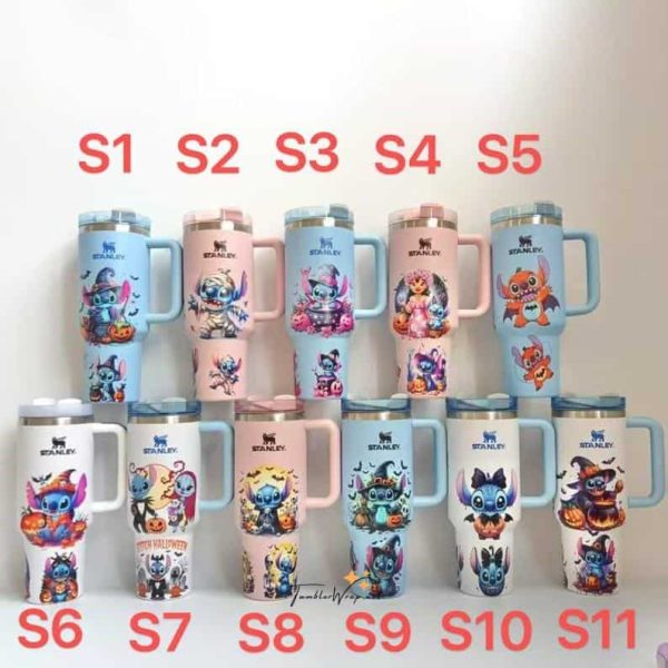 Stitch 40oz Engraved Tumbler | Cute Disney Coffee Cup Travel Mug