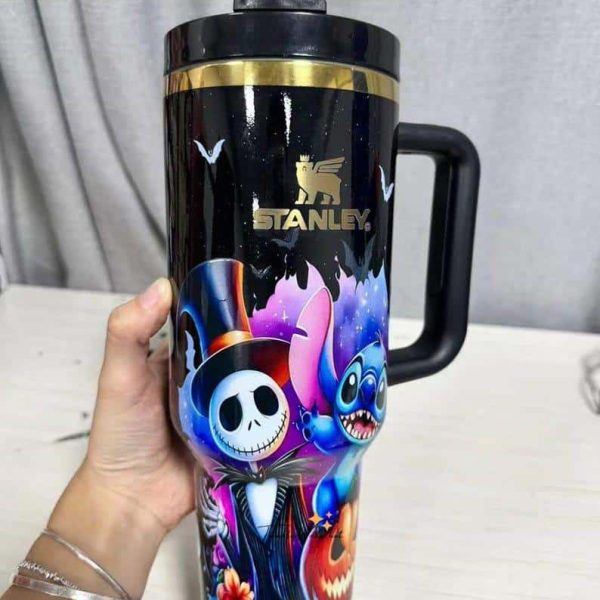 Nightmare Before Christmas 40oz Tumbler | Jack & Sally Halloween Cup