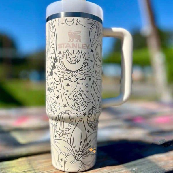 Anime Moon Girl 40oz Tumbler | Stars & Moon Stainless Drinkware