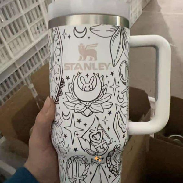 Anime Moon Girl 40oz Tumbler | Stars & Moon Stainless Drinkware