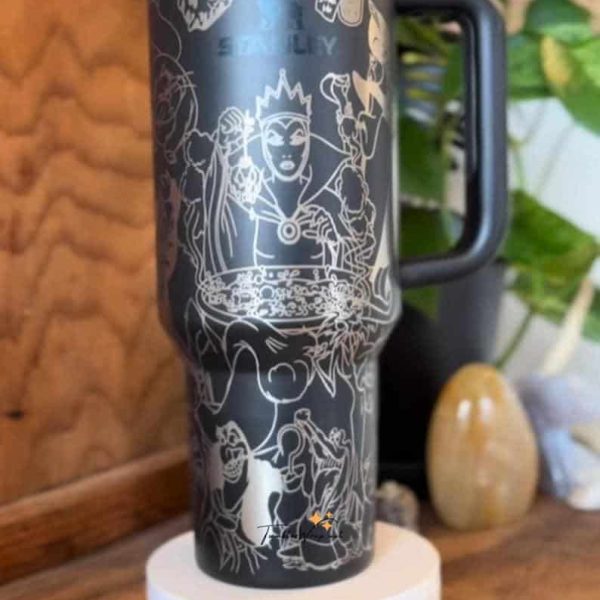 il_794xN.7441454668_50pp.jpg Disney Villains 40oz Engraved Tumbler | Maleficent Ursula Cup Gift