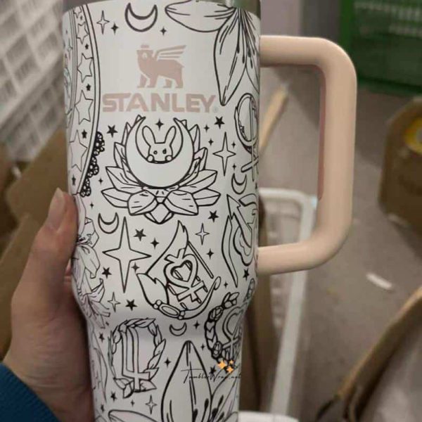 Anime Moon Girl 40oz Tumbler | Stars & Moon Stainless Drinkware