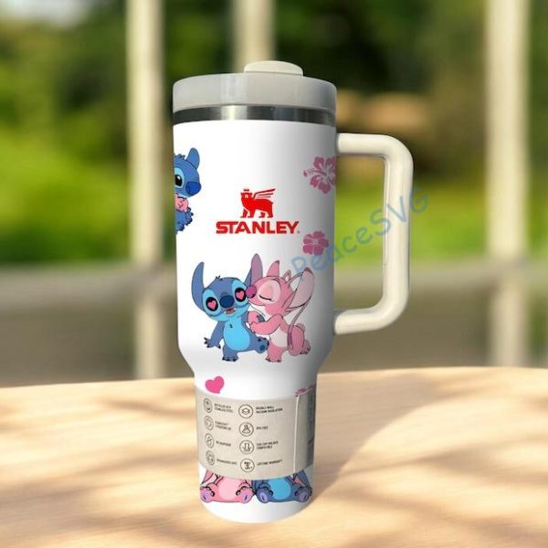 Cartoon Alien Couple  40oz Tumbler, Valentine's Day Gift