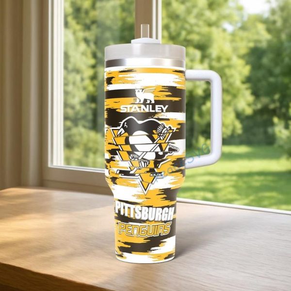 il_794xN.7493577622_fnkz.jpg Pittsburgh Penguin 40oz Tumbler, Ice Hockey Fan Tumbler, Game Day Drinkware