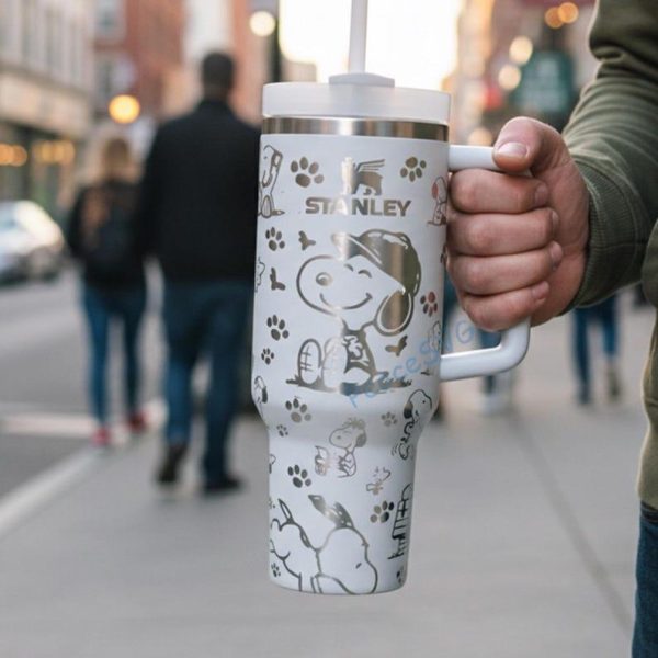 Laser Engraved Puppy Dog 40?oz Tumbler , Custom with Name