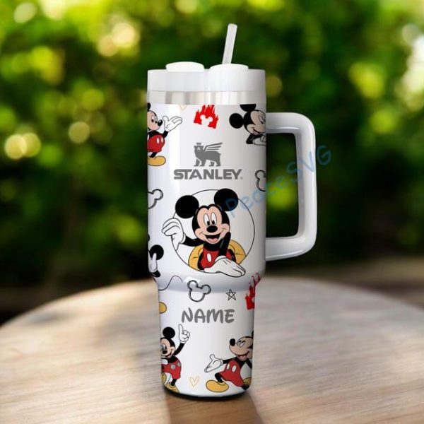 Personalized Mickey Mouse 40oz Tumbler Cup ? Cartoon Stainless Steel Travel Mug Gift