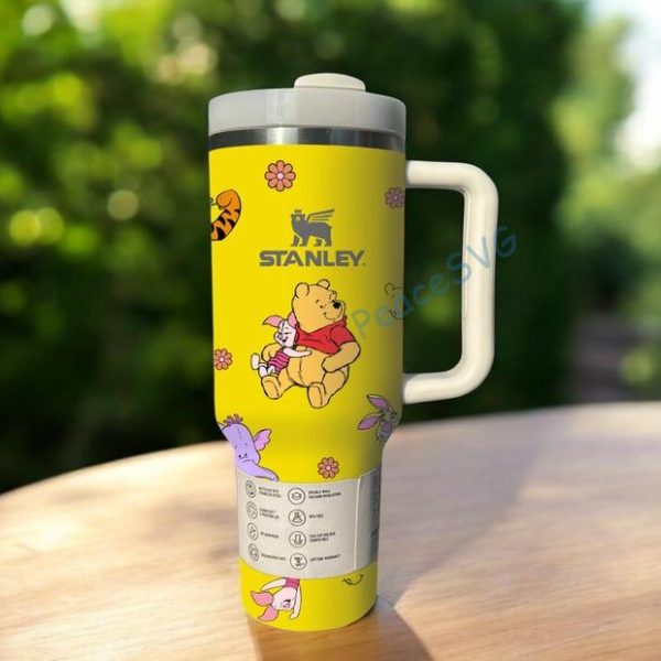 Personalized Winnie the Pooh 40oz Tumbler , Disney Bear Gift, Honey Cup