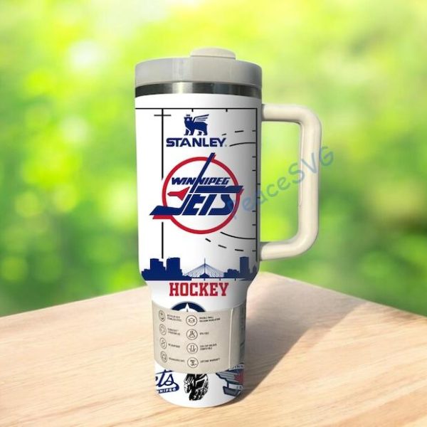 Winnipeg Jets 40oz Tumbler, Ice Hockey Fan Tumbler, Game Day Drinkware
