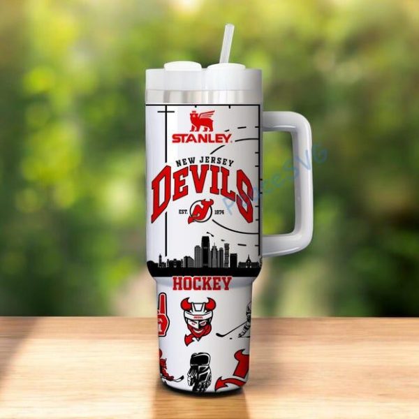 New Jersey Devils  40oz Tumbler, Ice Hockey Fan Tumbler, Game Day Drinkware