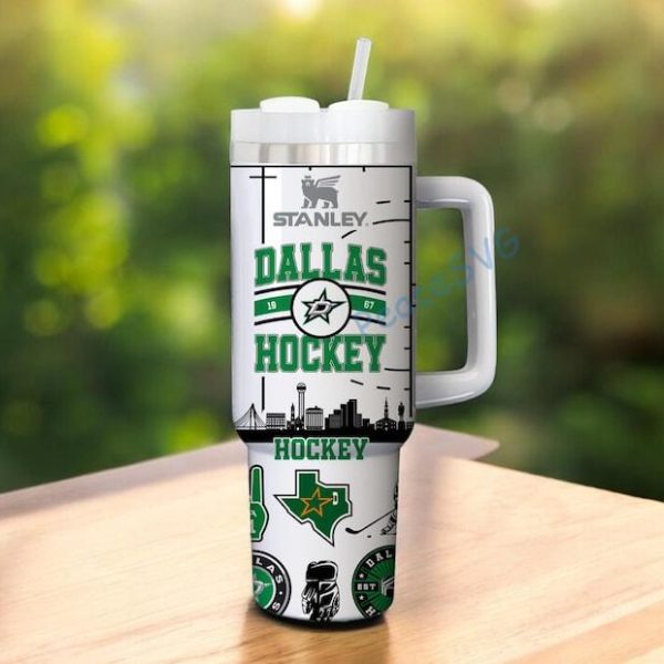 Dallas stars 40oz Tumbler, Ice Hockey Fan Tumbler, Game Day Drinkware